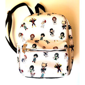 MY HERO ACADEMIA White print Chibi Mini Backpack